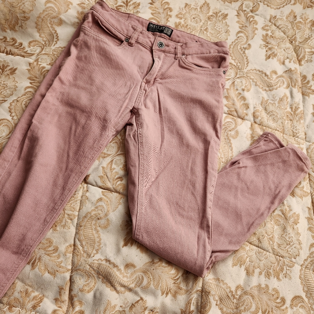 Stretch Skinny Denim Pink Jeans Size 32